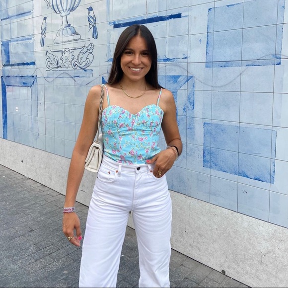 Zara blue floral unitard Clearance